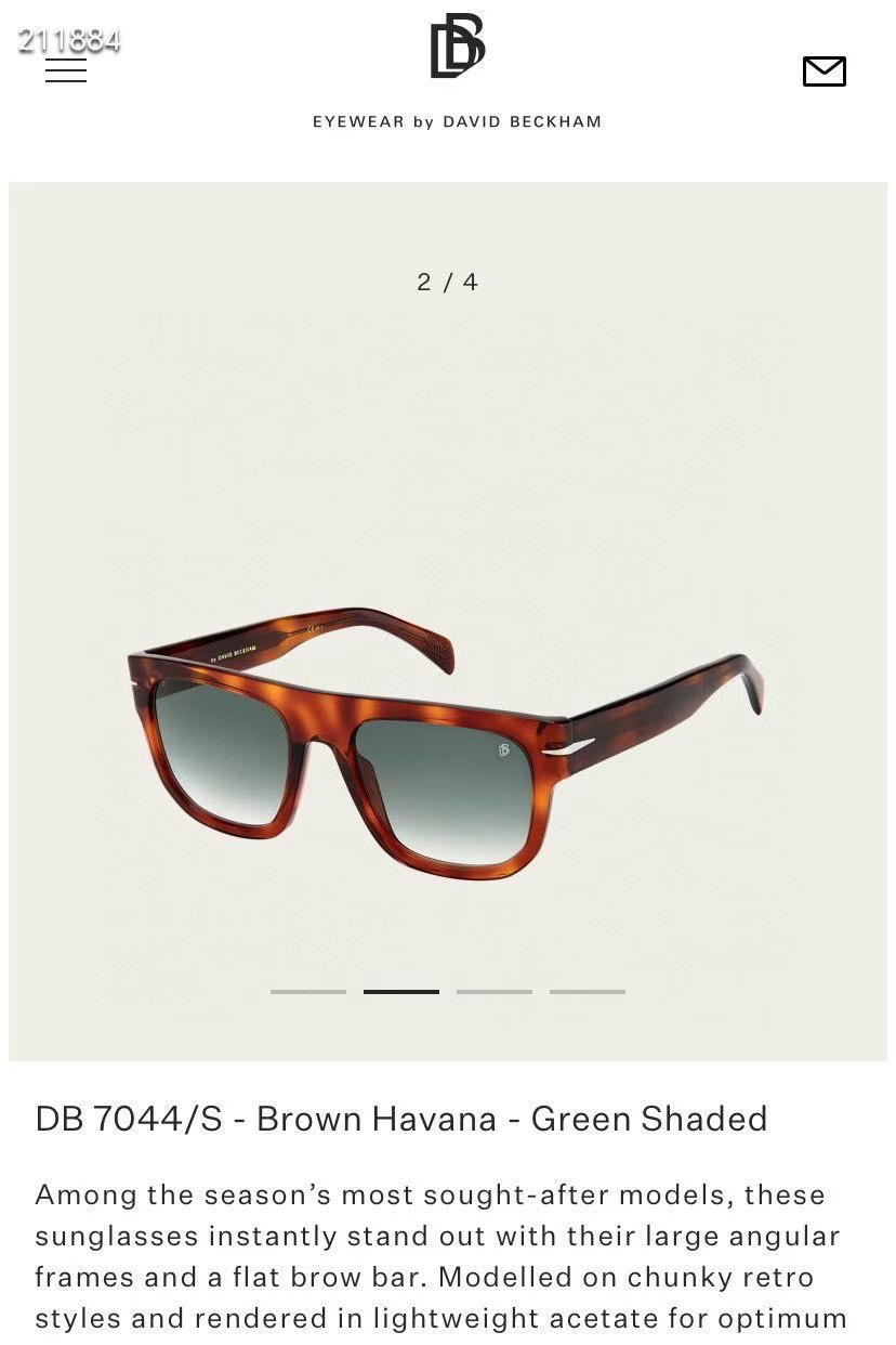 ‼️ 官网图 DAVID BECKHA*✨✨✨MODEL：DB 7044/S✨✨✨SIZE：54口20-