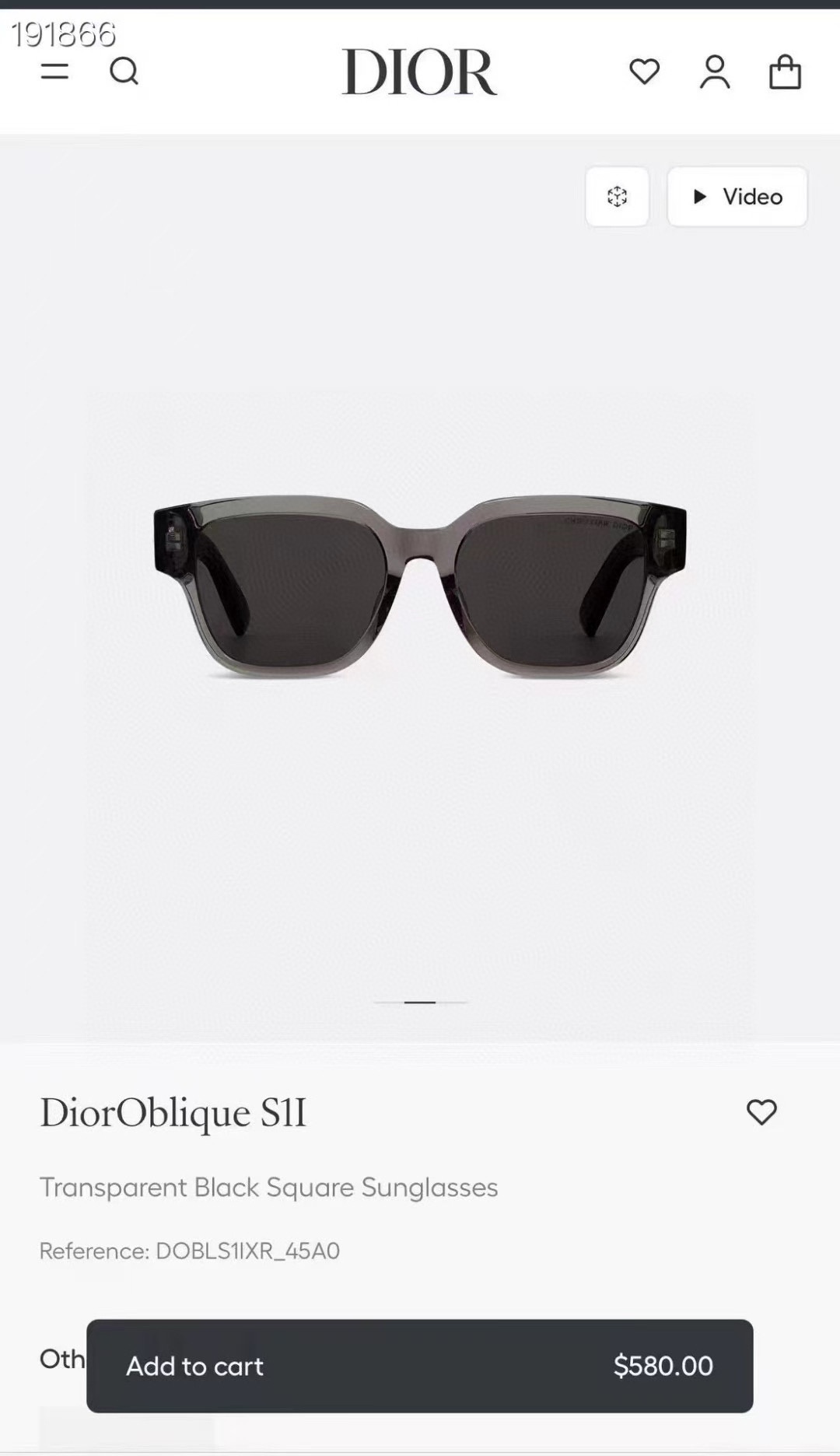 - DIO* Modelo: DiorOblique S1F Tamaño: 53□19-145 🉐110