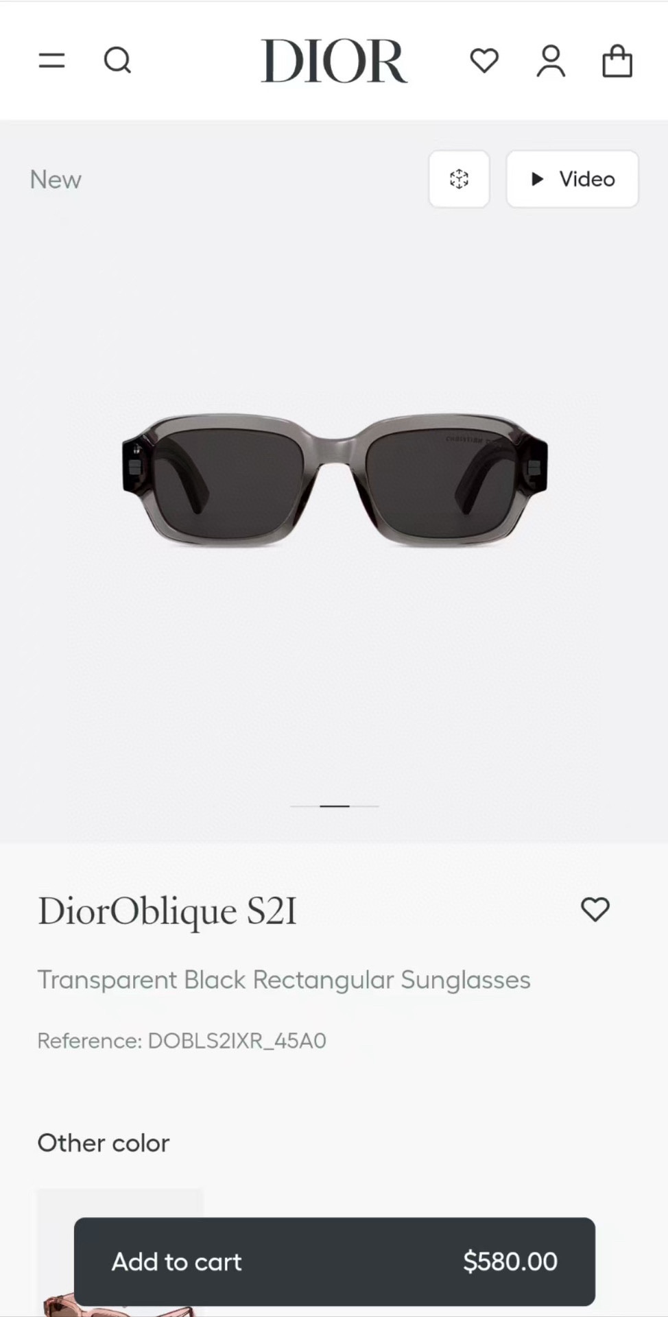  ‼️ 官网图 DIOR
MODEL：DiorOblique  S2I
SIZE：52口21-145