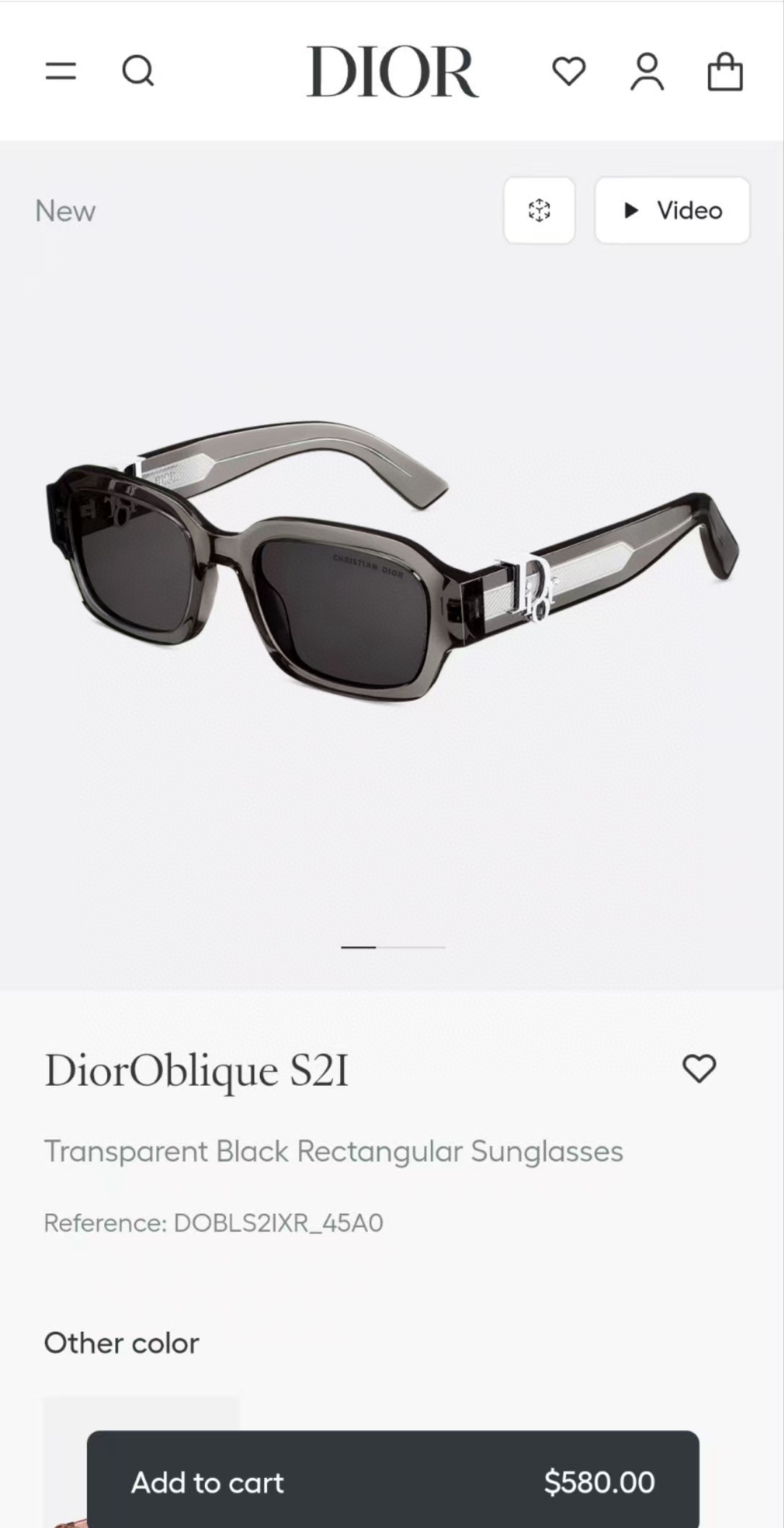  ‼️ 官网图 DIOR
MODEL：DiorOblique  S2I
SIZE：52口21-145