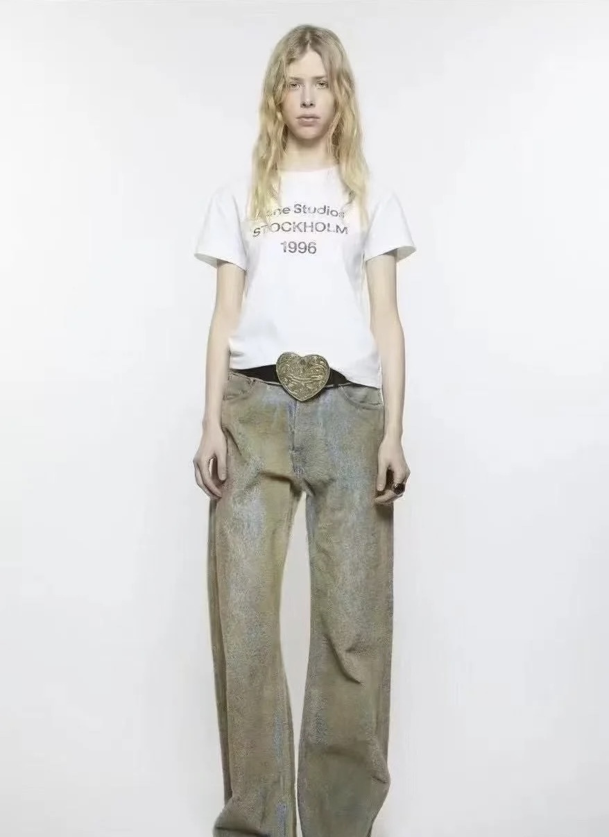 NO:624626,Style number D25032069 AcneStud*ios new high-end customized fabric, letter logo distressed printing, simple, fashionable and versatile short-sleeved T-shirt top!  White, black, (M size shoulder width 42, chest 90, sleeve length 16, clothing length 57) hair,,acne studios,T-shirt,tees,t-shirt,alexander wang19860909款号D25032069 AcneStud*ios新款高端定制面料、字母logo做旧印花简约时尚百搭短袖t恤上衣！白色、黑色、（M码肩宽42,胸围90,袖长16,衣长57）发,,acne studios,T-shirt,tees，t-shirt,alexander wang,Women's clothing