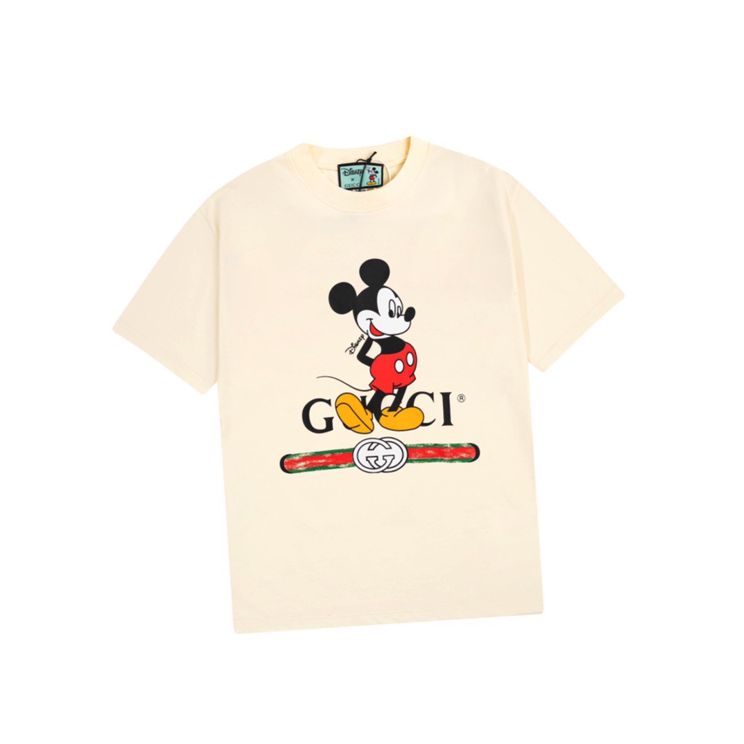 古驰/Gucci 夏季新款 Gucci × Disney 米奇印花圆领短袖T恤