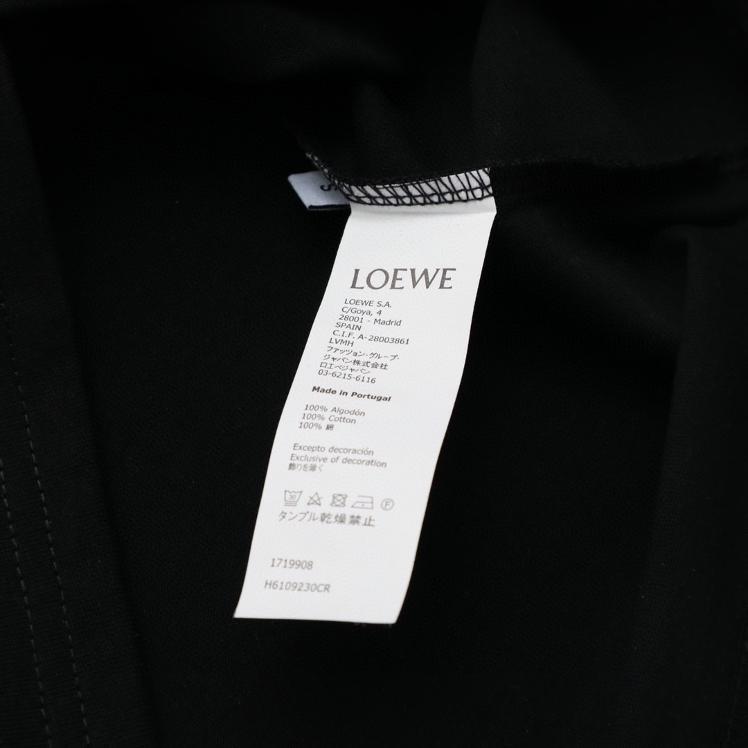 罗意威/Loewe 夏季新款 错位logo拼色刺绣刺绣圆领短袖T恤