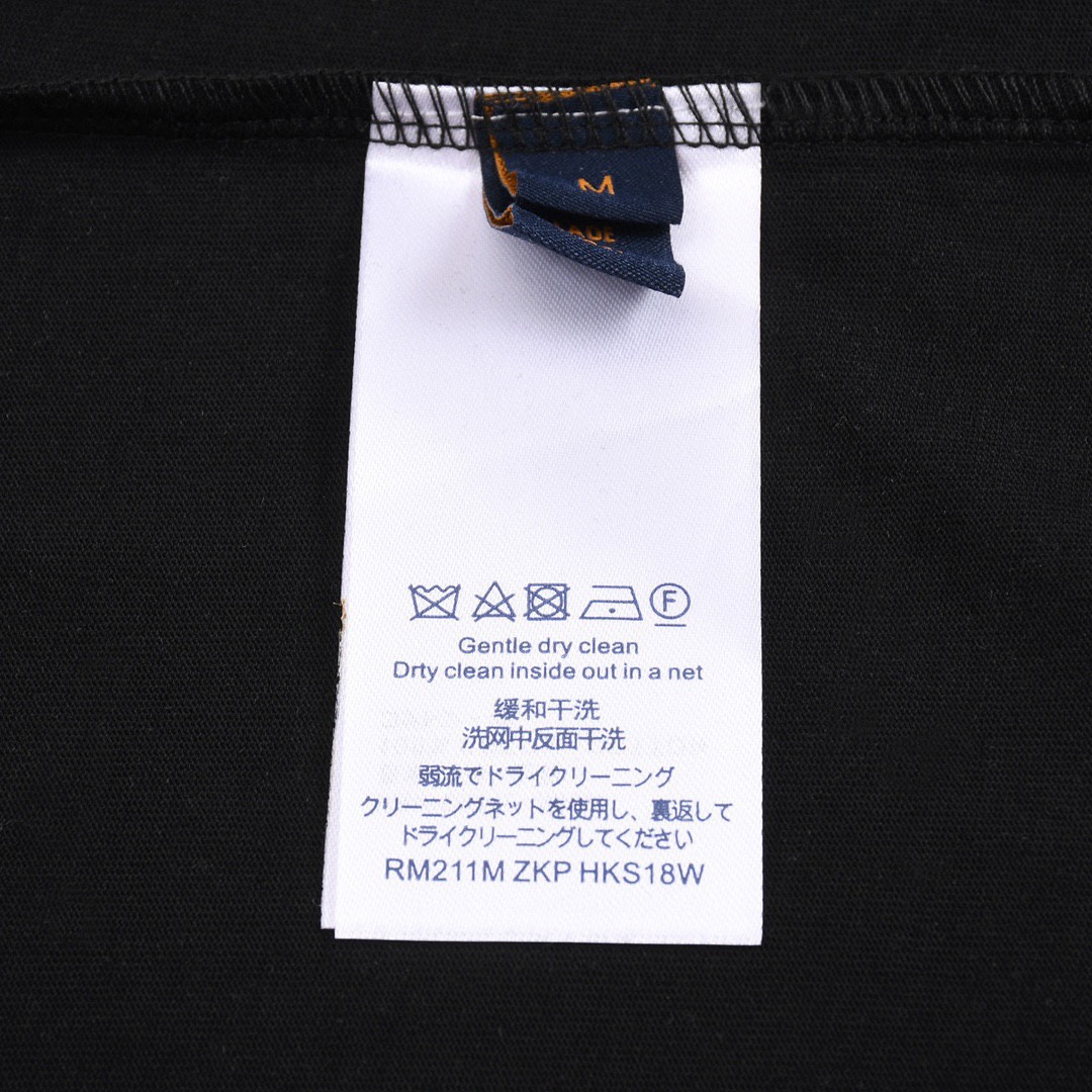 路易威登/Louis Vuitton 夏季新款 经典字母绿色刺绣圆领短袖T恤