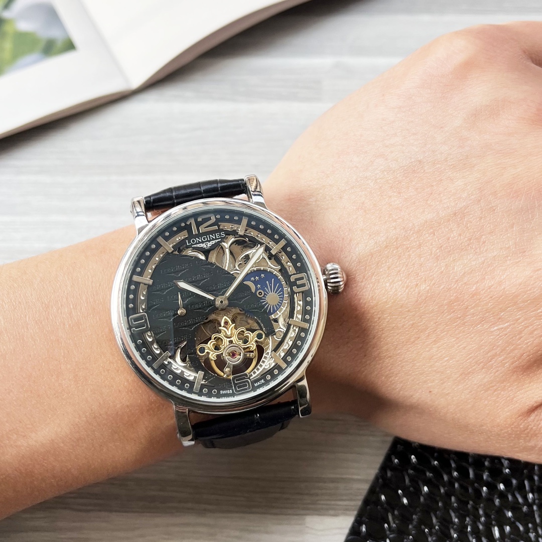 NO:148885,Unified, complex timepiece, luxurious and atmospheric, classic new products, shockingly launched [Latest] Longines, large flywheel design [Type] boutique men's watch [Watch strap] real cowhide strap [Movement] high-end fully automatic mechanical movement [Mirror] mineral reinforced glass (more high definition) Elegant taste, vast and atmospheric, ingenious, wrist treasure, dimensions, diameters, thicknesses, 12.5mm, and hot sale!  Welcome to reprint!  longines cowhide19860909统一 复杂时计 奢华大气 经典新品 震撼上市【最新】浪琴 大飞轮设计【类型】精品男士腕表【表带】真牛皮表带【机芯】高端全自动机械机芯【镜面】矿物质强化玻璃（更高清） 品味高雅 浩瀚大气 匠心独运 腕间瑰宝 尺寸直径42mm厚12.5mm热卖上市！欢迎转载！,,longines,cowhide,Watch