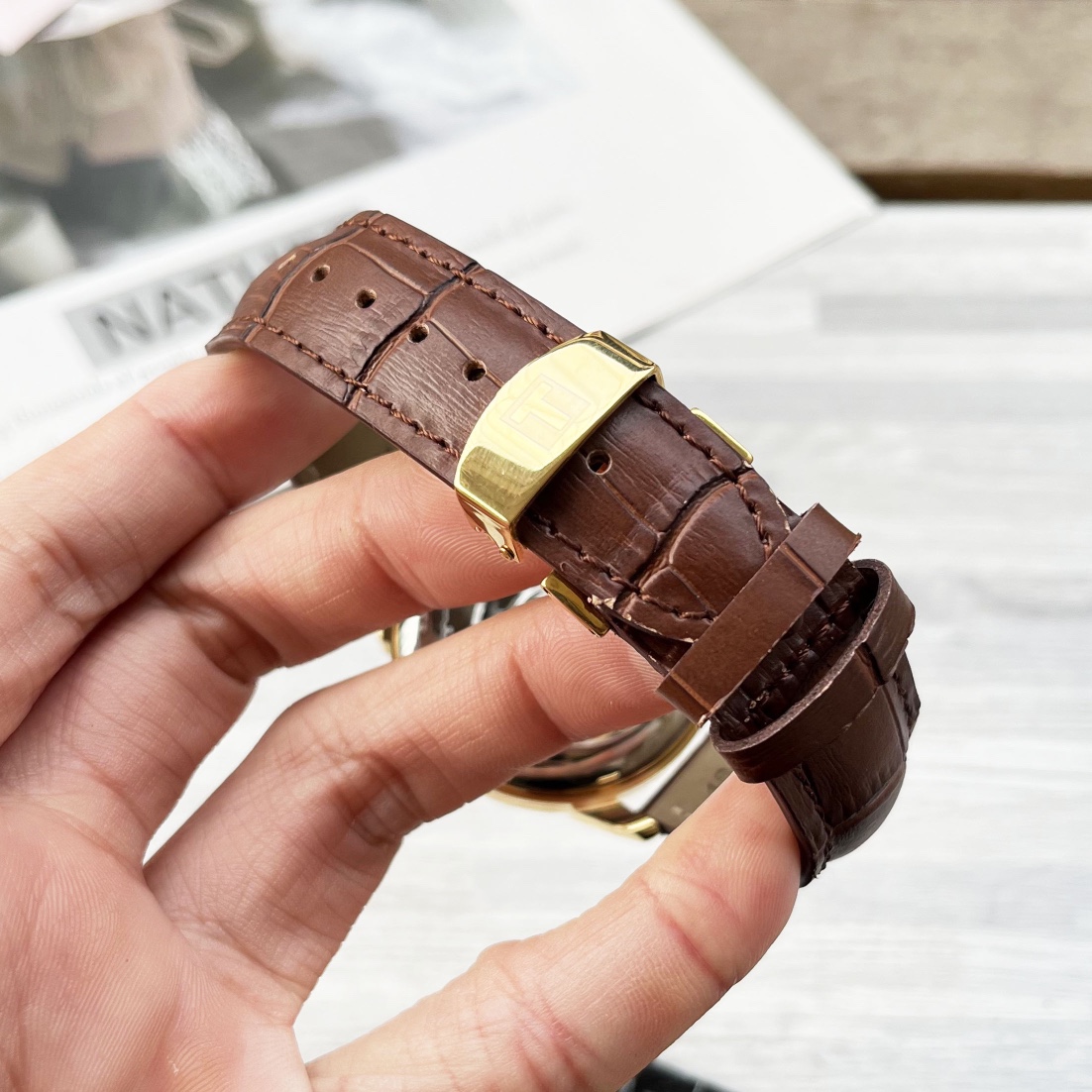 Luxury Blanche 1155 Wristwatch: Gold Steel, Mechanical Core, Sapphire Glass, High Tastes - 图片 9