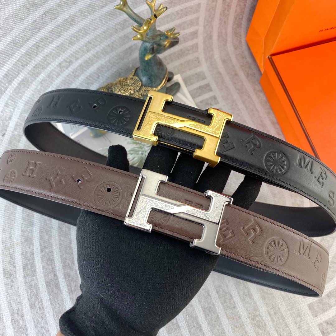 爱马仕💕 特种皮腰带系列 ，原厂五金精品不锈钢扣，手感柔软舒适 宽3.8CM。
