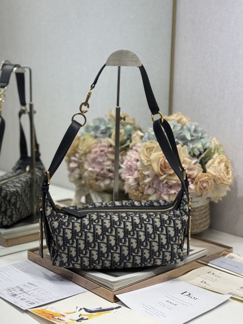 Dior D-Journey Small Bag Blue Oblique Jacquard, Adjustable Leather Strap 1 Dior D-Journey Small Bag Blue Oblique Jacquard, Adjustable Leather Strap