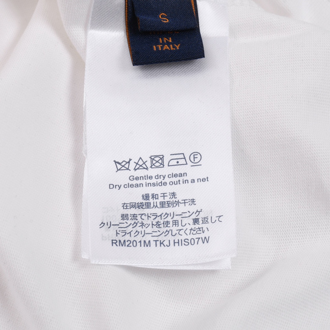 路易威登/Louis Vuitton 夏季新款 前后立体字母刺绣圆领短袖T恤