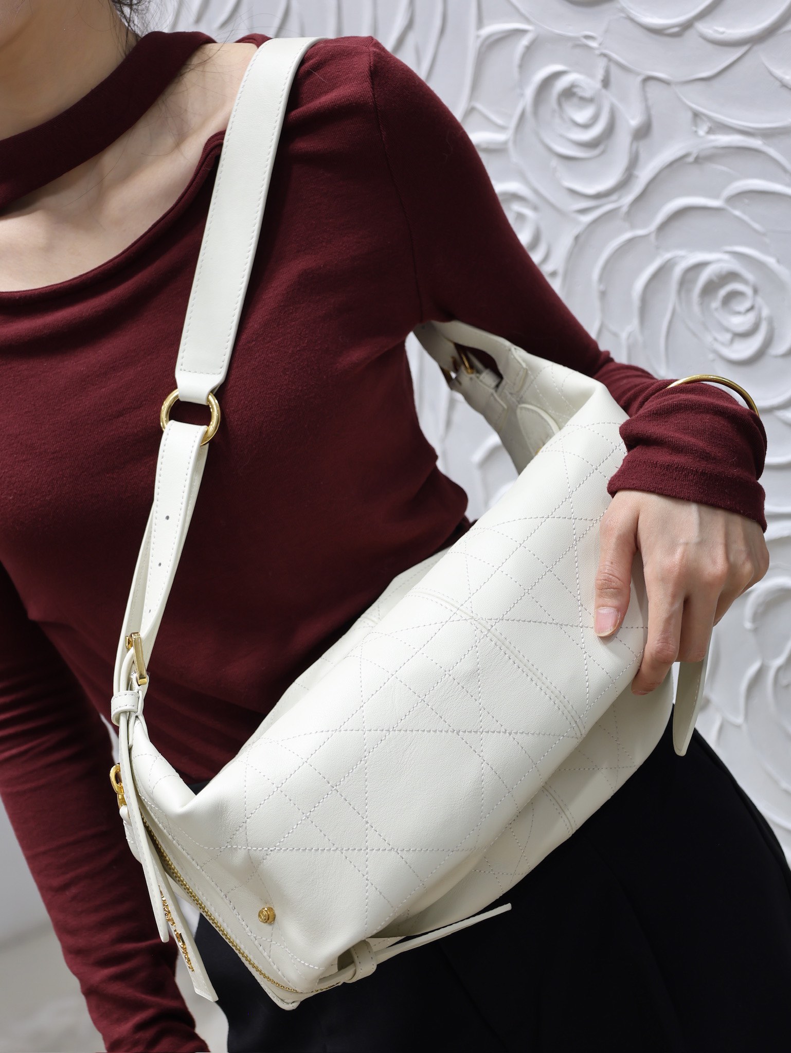 NO:384934,2417# Medium_White Tattoo Official Website Picture, Dior, Dior198609092417#中号_白色平纹 官网图,迪奥,dior,Bag