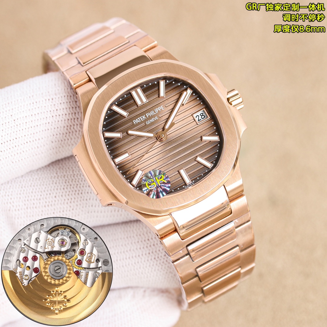 NO:148960,White 1350 Gold 1400 Diamond 50 2025 GR new women's watch v2 version highly recommends P female Nautilus. Welcome to compare details 1 match with the exclusive customized version of 9015 machine-modified Cal.324sc integrated automatic movement, adjusting continuously, adjusting continuously, adjusting continuously, adjusting continuously, adjusting continuously, special kinetic energy storage for 45 hours, vibration frequency 28,800 per hour. 2316L custom-grade ergonomic strap!  3 watch size 35.2MM, thickness 8.6mm, 4 set with 56 Swarovski crystal diamonds in the same number as genuine diamonds. 5 watch mirror double-sided anti-glare sapphire crystal glass. 6 literal color is the same as genuine. 