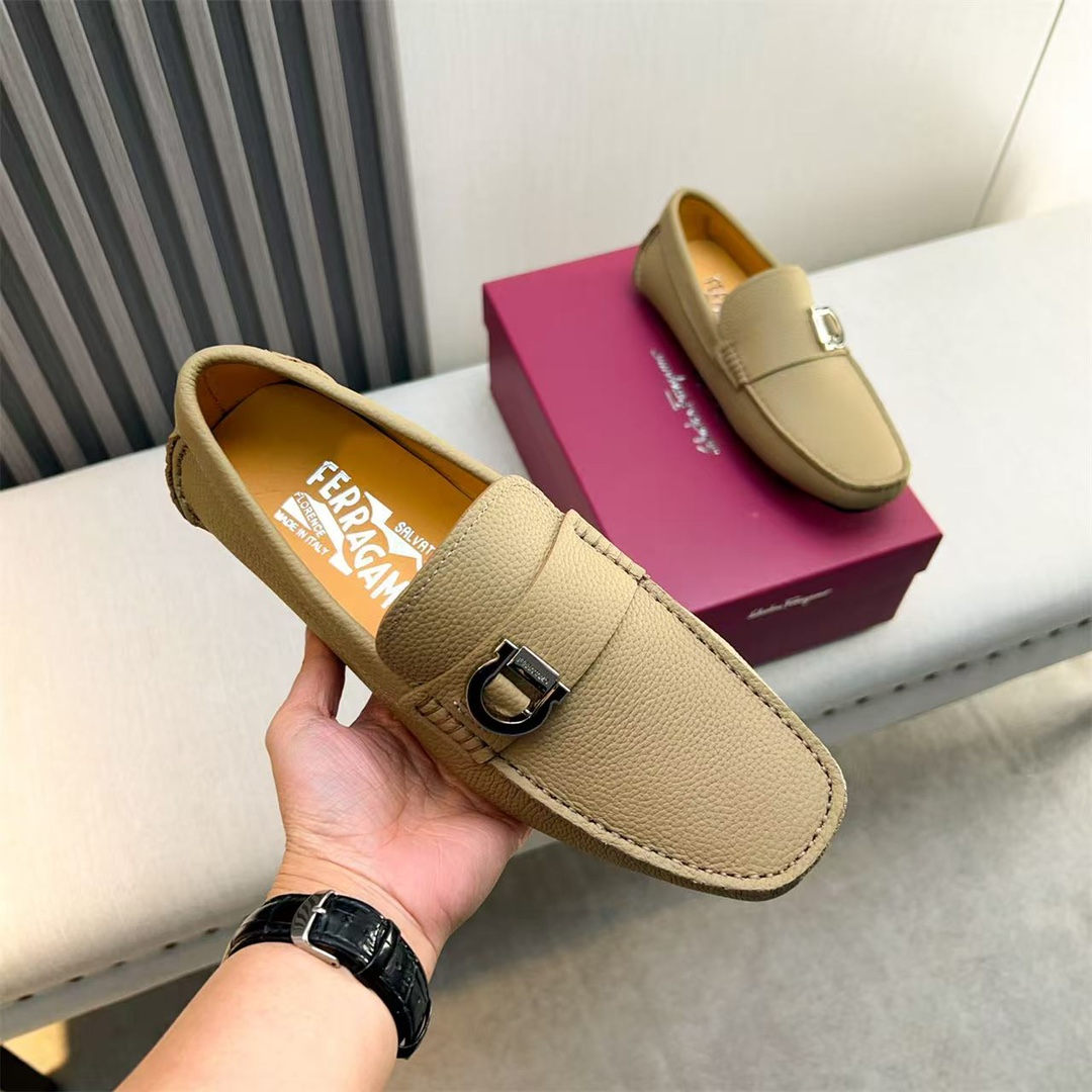 Ferragamo Style Black Leather Men's Shoes Lookbook Reference image 1