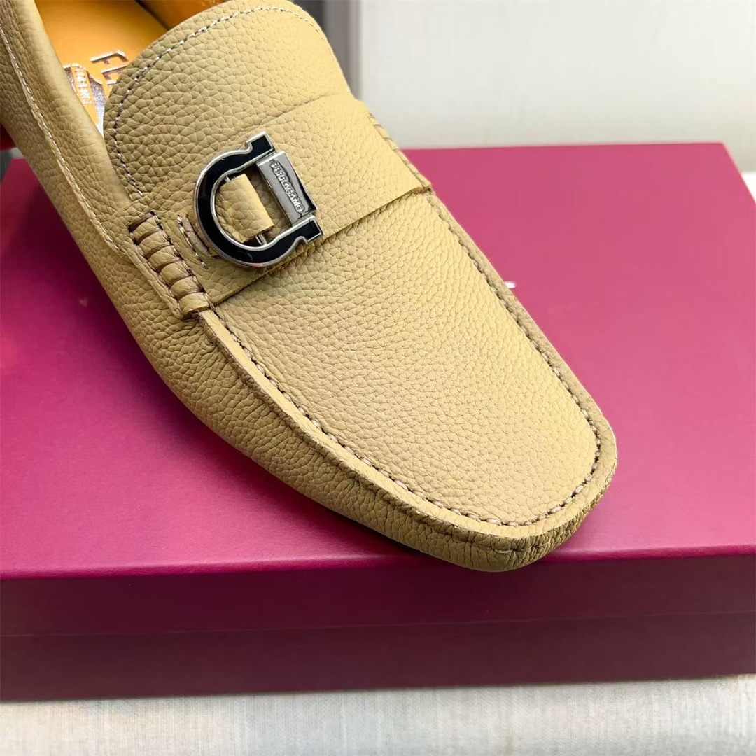 Ferragamo Style Black Leather Men's Shoes Men's Shoes Men's Shoes detail image 8 from source 783433
