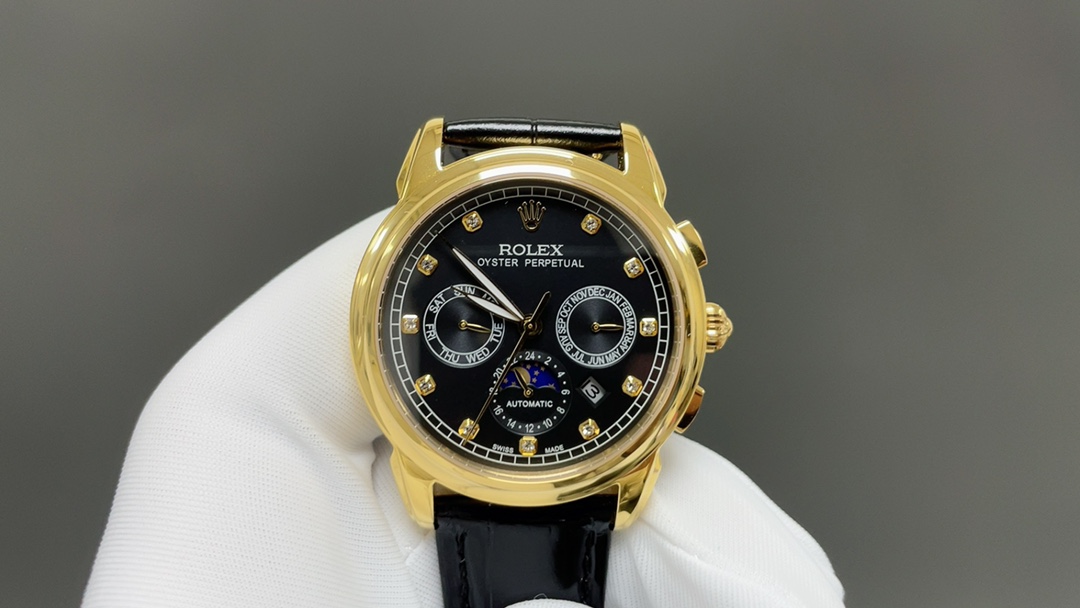 NO:392812,Rolex launches a new Rolex Cellini series, the complex function series is on the market, the top quality ROLEX Xiaohongshu hit [Love] multi-function watch is officially launched!  1. Equipped with the original imported moon phase function movement mechanical watch, accurate zero return time repair!  2 The dial uses Roman Swarovski rhinestones as the scale to further show the luxurious temperament of this watch!  The 3 steel strip is made of 316 stainless steel strip, the watch mirror is made of sapphire mirror and perspective bottom cover!  4 diameter men's model 42 mm, thickness 10 mm!  5 watch functions combine week, month, date, moon, sun and other functions, and are representative works of high-end watches. The reputation details of nobleness reveal nobility, rolex19860909劳力士 特推出新款劳力士切利尼系列 复杂功能系列上市 顶级品质 ROLEX 小红书爆款[爱心] 多功能腕表 正式上市！1搭载原装进口月相功能机芯机械表走时精准零返修！2表盘上采用罗马施华洛水钻作为刻度更显示出这款腕表的华贵气质！3钢带采用316精钢钢带材质,表镜采用蓝宝石镜面,透视底盖！4直径男款42毫米,厚度10毫米！5腕表功能汇集星期/月份/日期/月亮/太阳等功能于一身,为高端腕表的代表之作 尊贵彰显之美誉细节之处透露高贵,,rolex,Watch