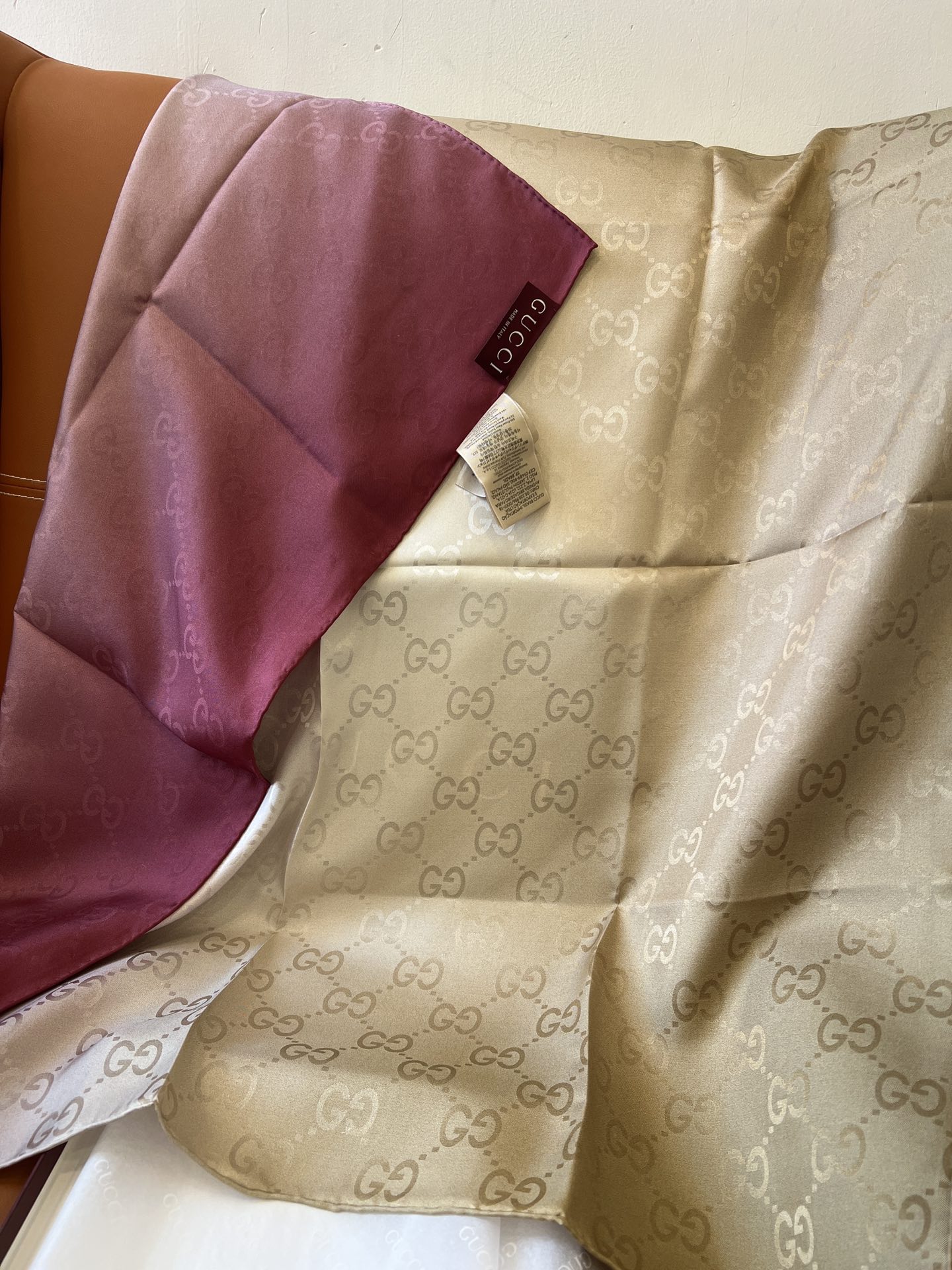 [Gucci Scarves]Gucci New GG Jacquard Gradient Original Quality Size:90x90cm