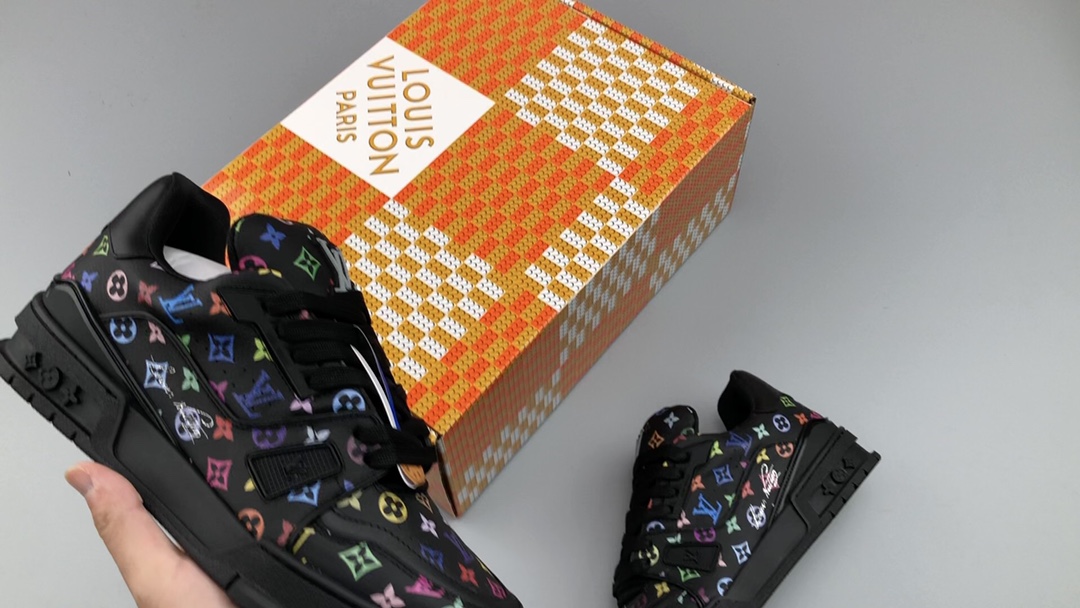 Louis Vuitton Trainer 2.0 Sneaker Low, Black Monogram, Sport Series