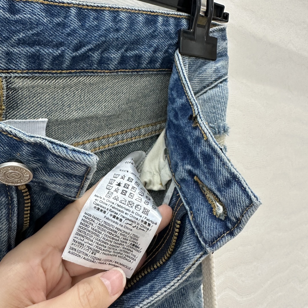 独家首发🍒高端原单品质！马吉MM牛仔直筒牛仔裤！系带设计定制复古洗水工艺又A又飒的高级单品单品，经典版型