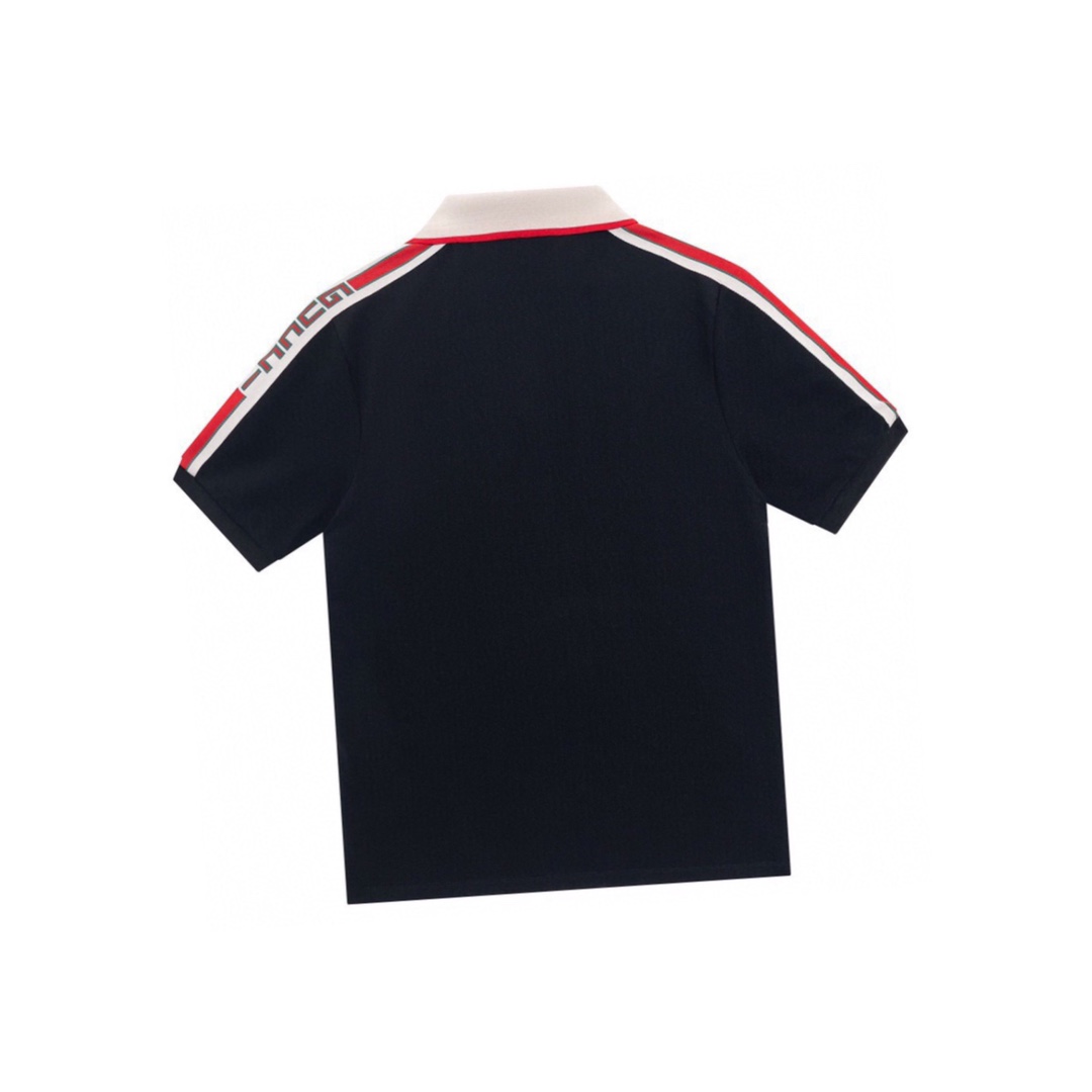 古驰/Gucci 夏季新款 肩膀红绿字母织带polo衫翻领短袖T恤
