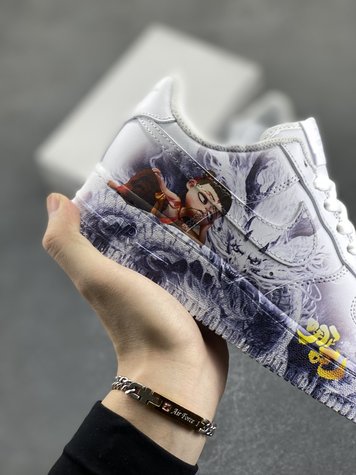 图片[6]-Air Force 1 Low 哪吒手绘涂鸦 原楦头原纸板 打造纯正空军版型 #专注外贸渠道 全掌内置蜂窝气垫 #原盒配件 原厂中底钢印、拉帮完美 货号：315123-111 尺码：36 36.5 37.5 38 38.5 39 40 40.5 41 42 42.5 43 44 44.5 45-选品中心