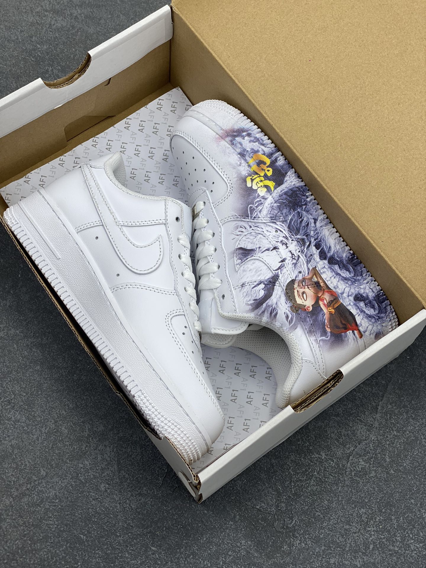 图片[9]-Air Force 1 Low 哪吒手绘涂鸦 原楦头原纸板 打造纯正空军版型 #专注外贸渠道 全掌内置蜂窝气垫 #原盒配件 原厂中底钢印、拉帮完美 货号：315123-111 尺码：36 36.5 37.5 38 38.5 39 40 40.5 41 42 42.5 43 44 44.5 45-选品中心