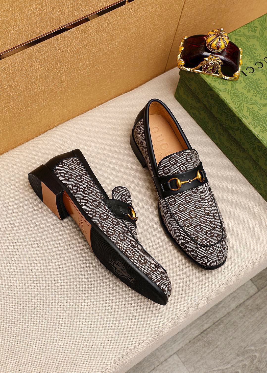 Gucci Loafers in GG Motif Leather with Horsebit Detail - Available in Multiple Colors 4 i1742796101 4185 2
