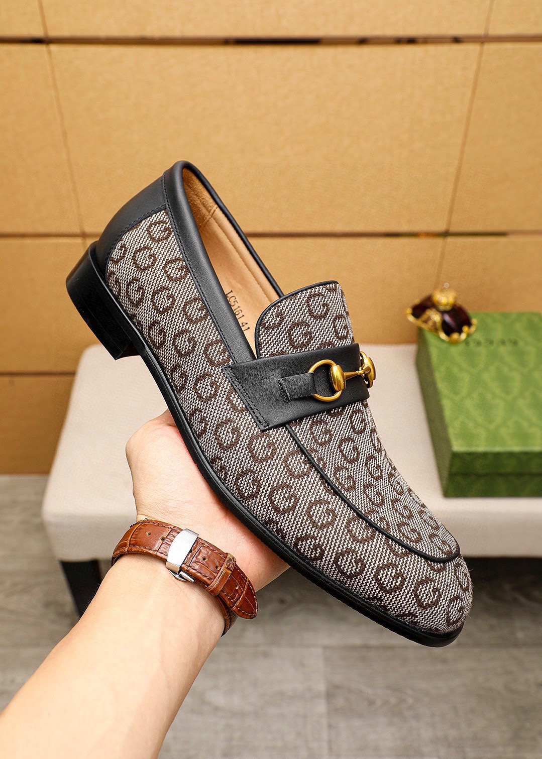 Gucci Loafers in GG Motif Leather with Horsebit Detail - Available in Multiple Colors 6 i1742796101 5367 4