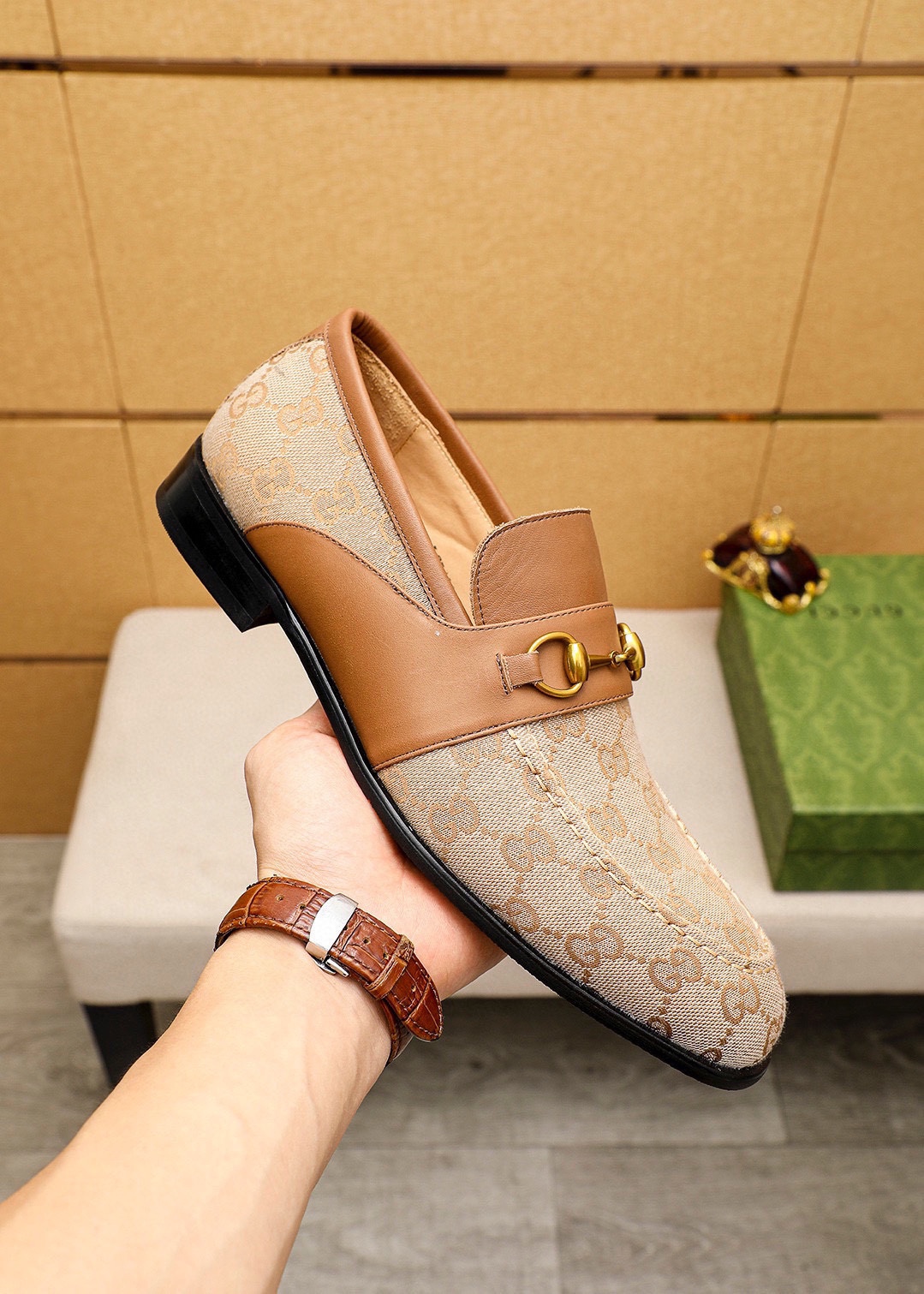 Gucci Men's Leather Loafers with Horsebit Detail - Sizes 38-44 Available 7 i1742796287 1180 5
