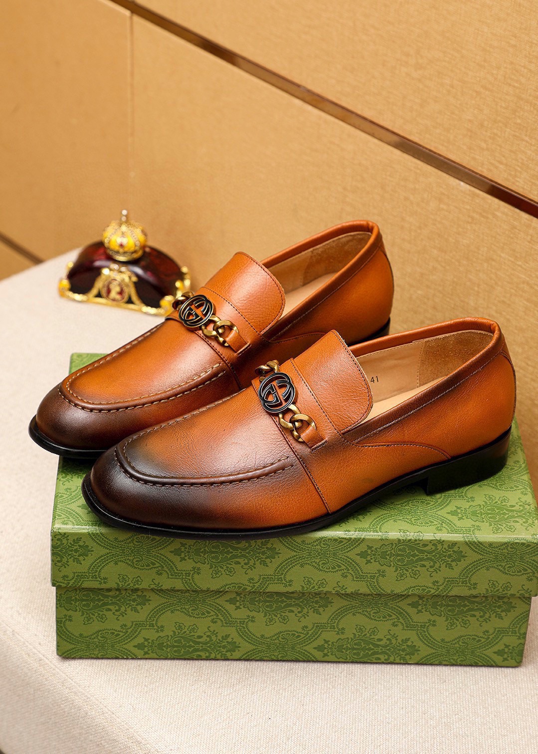 Gucci Leather Loafers with GG Hardware, Men's Casual Dress Shoes 3 i1742797099 475 1