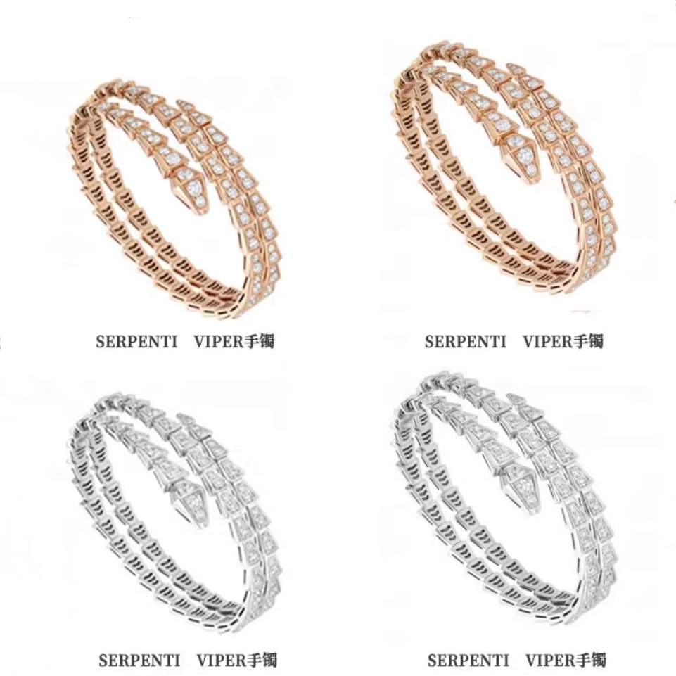 NO:109253,Exclusive first, latest series, classic, hot BVLGARI Bulgari Snake Full Diamond Bracelet. Capture the charm, temptation and charming sexiness of Serpenti Bracelet with intoxicating and wonderful design, in order to pay tribute to its spirit beasts. This bracelet scales are inlaid with diamonds, pear-shaped brilliant cut diamonds show the ultimate light, presenting the unique spreading and bend of the spirit snake, spreading around the hands, charming and charming. Serpenti high-end jewelry sub-gold material is electroplated 18k white gold, rose gold original engraved with logo!  , jewelry boutique, bottega veneta, bvlgari, bvlgari, bracelet19860909独家首发 最新系列 经典 火爆 BVLGARI宝格丽蛇满钻手镯.以令人沉醉的绝妙设计捕捉Serpenti手镯的魅力、诱惑和迷人的性感,以此向其灵兽致敬.此款手镯鳞片密镶钻石,梨形明亮式切割钻石尽显极致光芒,呈现灵蛇独有的蔓延弯曲,在手部蔓延萦绕,魅惑动人. Serpenti高级珠宝亚金材质电镀18k白金色,玫瑰金原版 刻有logo！,饰品精品,bottega veneta,bvlgari,bvlgari,bracelet,Jewelry
