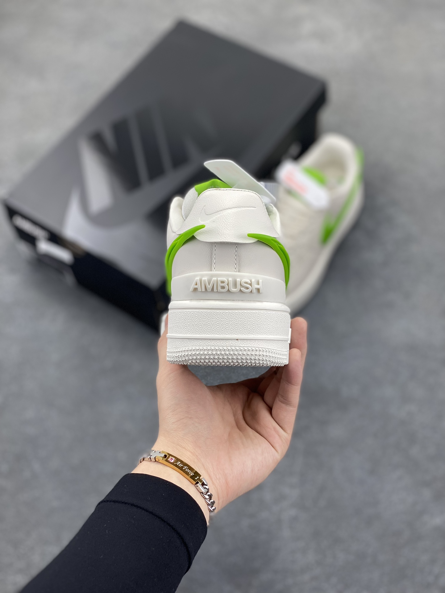 图片[4]-韩裔美籍设计师Yoon Ahn主理时尚品牌AMBUSH x Nike Air Force 1 Low SP\”Phantom\”空军一号宽底版系列低帮百搭休闲运动板鞋 原楦头原纸板 打造纯正空军版型 专注外贸渠道 全掌内置蜂窝气垫 原盒配件 原厂中底钢印、拉帮完美 货号：DV3464-003 尺码：35.5 36 36.5 37.5 38 38.5 39 40 40.5 41 42 42.5 43 44 44.5 45 46 47-选品中心