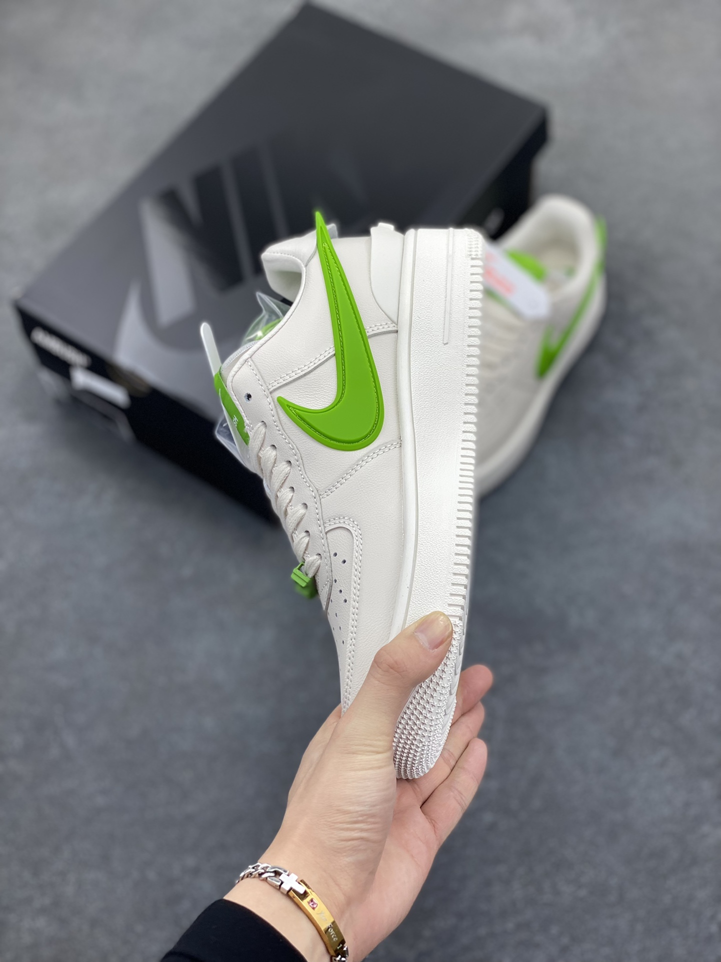 图片[3]-韩裔美籍设计师Yoon Ahn主理时尚品牌AMBUSH x Nike Air Force 1 Low SP\”Phantom\”空军一号宽底版系列低帮百搭休闲运动板鞋 原楦头原纸板 打造纯正空军版型 专注外贸渠道 全掌内置蜂窝气垫 原盒配件 原厂中底钢印、拉帮完美 货号：DV3464-003 尺码：35.5 36 36.5 37.5 38 38.5 39 40 40.5 41 42 42.5 43 44 44.5 45 46 47-选品中心