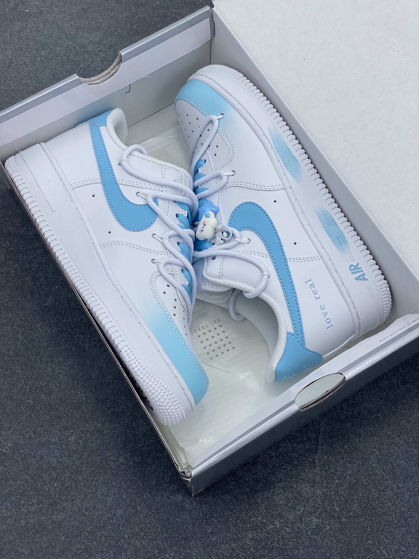 图片[9]-Nike Air Force 1 Low’07 冰蓝莫吉托 空军一号绑带低帮休闲板鞋 定制皮料 定制鞋盒 配件齐全 原楦原纸板 纯正空军版型 内置全掌气垫 货号：CQ2288-801 尺码：36 36.5 37.5 38 38.5 39 40 40.5 41 42 42.5 43 44 44.5 45-选品中心