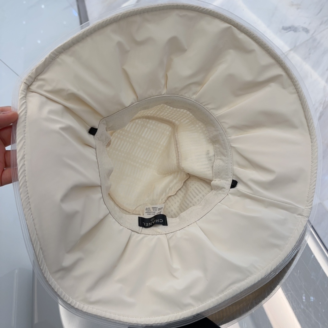 香奈儿 2025春夏新款布帽,百褶款渔夫帽,头围57cm