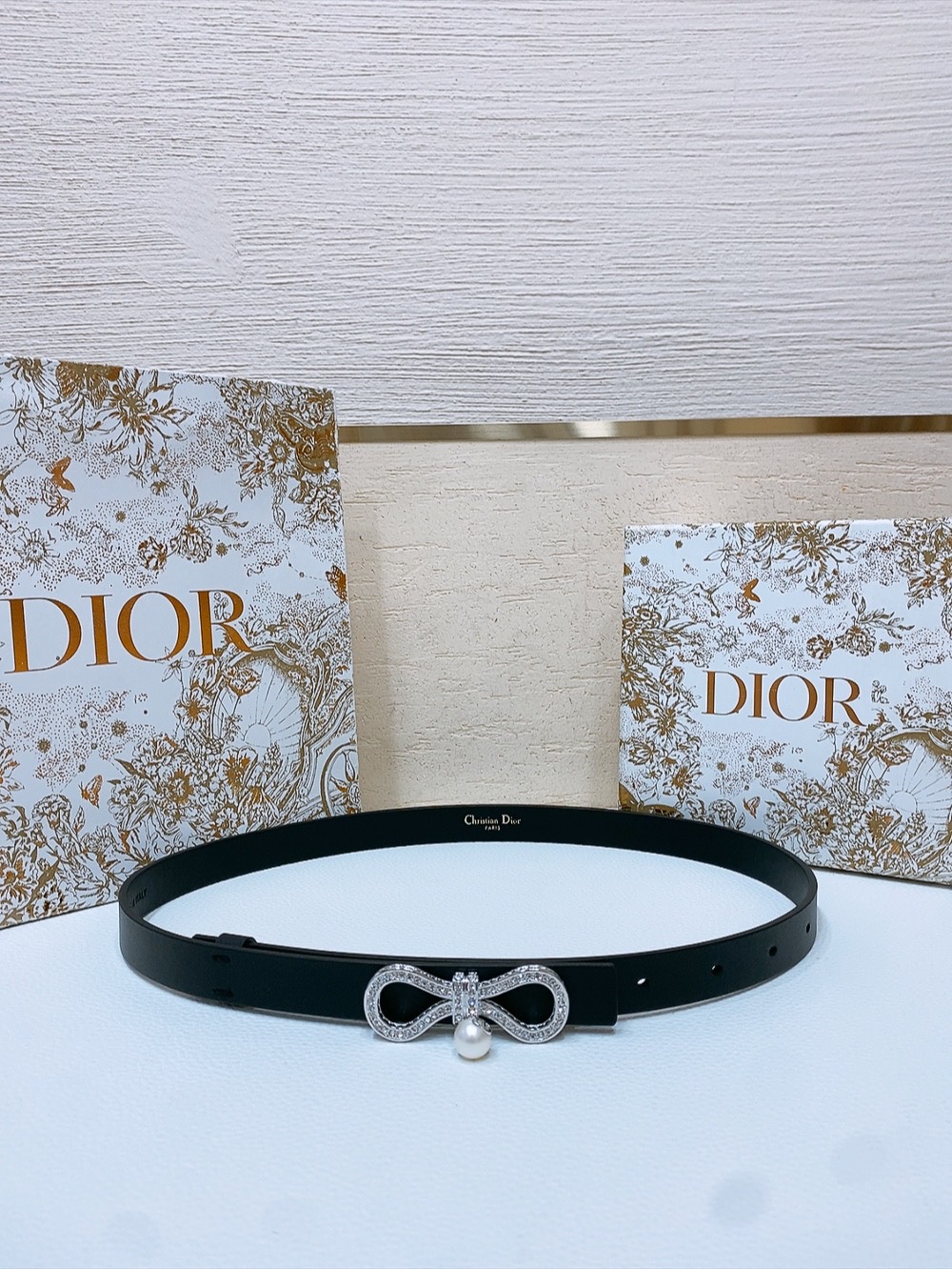 Dior 宽 1.8cm · 代购级 迪奥 Dior Nœud de Dior 腰带 蝴蝶钻扣 宽度18毫米
