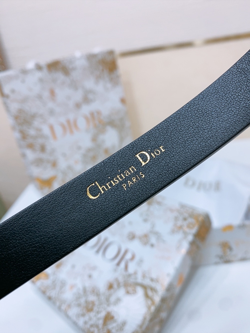 Dior 宽 1.8cm · 代购级 迪奥 Dior Nœud de Dior 腰带 蝴蝶钻扣 宽度18毫米