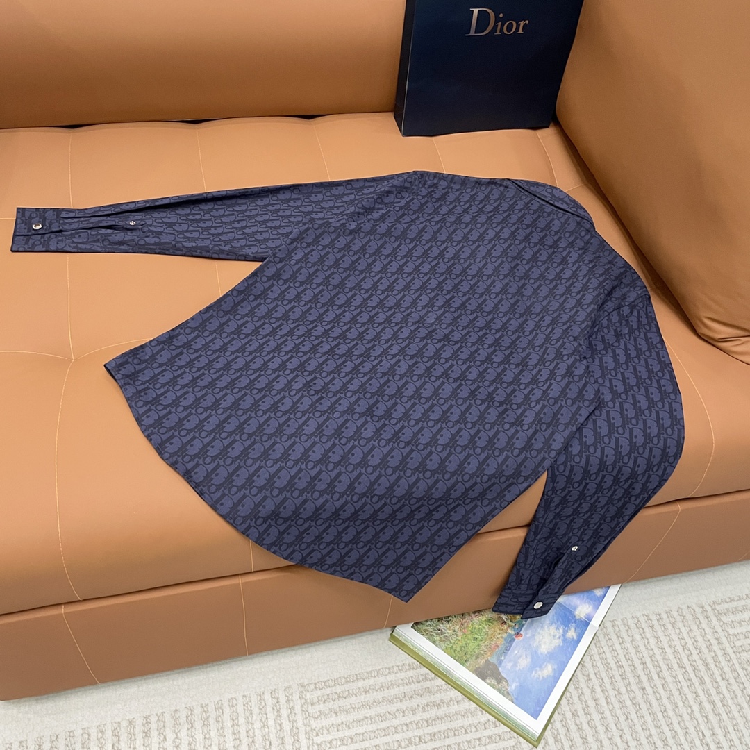 Fashionable Unisex Dior Zidio Shirt with Custom High-Quality Details in Multiple Sizes - 图片 2