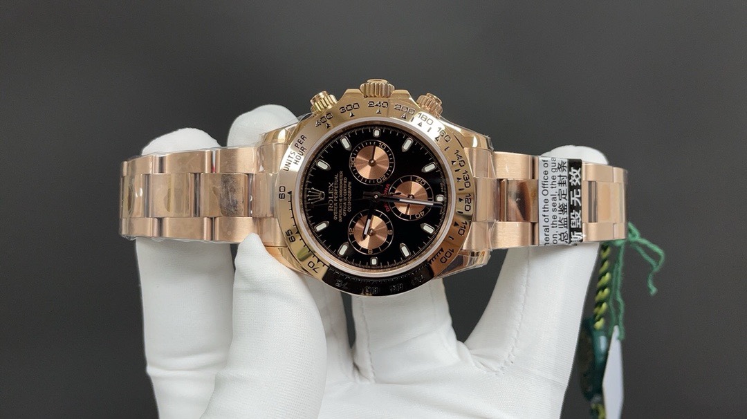 Rolex 今日推荐 玫金迪 带NFC芯片感应保卡 四码合一 40mm 厚12.2mm 7750一档机