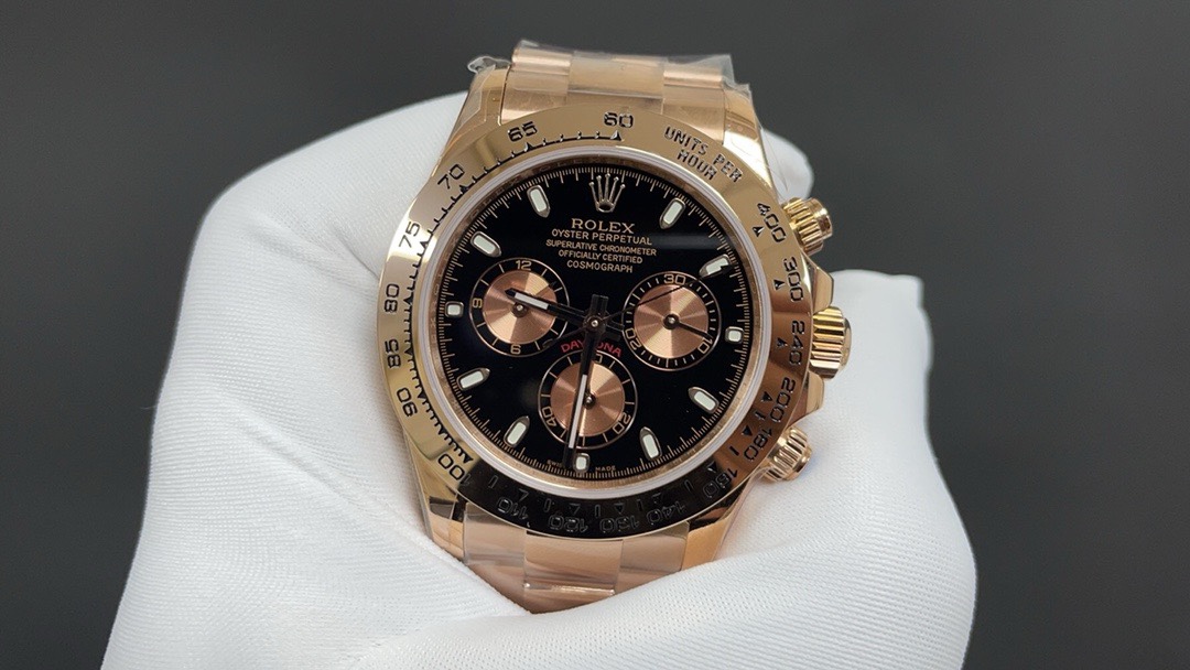 Rolex 今日推荐 玫金迪 带NFC芯片感应保卡 四码合一 40mm 厚12.2mm 7750一档机