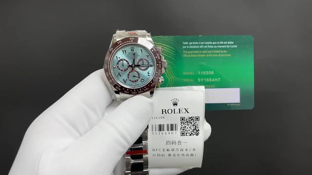 NO:392858,Recommended today Rolex Ditona Binglandi with NFC chip induction protection card Arabic numerals machine Top quality Shipping real shots, Rolex19860909今日推荐劳力士 迪通拿 冰蓝迪 配NFC芯片感应保卡 阿拉伯数字 机 顶级品质 出货实拍,,rolex,Watch
