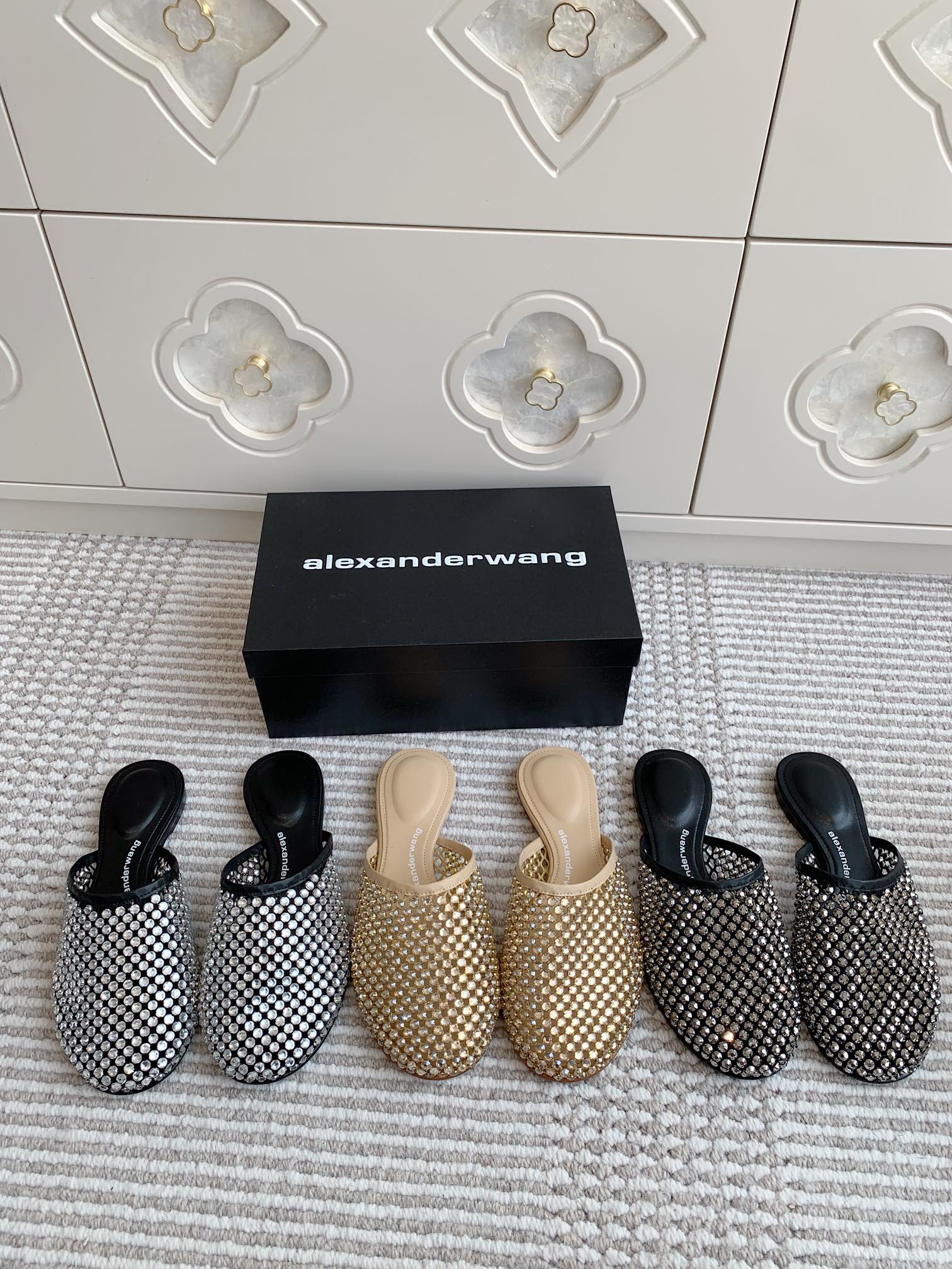NO:414229,————————Dawang·Zhunong.com Baotou slippers·35-40,Slippers,alexander wang,slippers19860909————大王·钻面网包头拖鞋·35-40,拖鞋,alexander wang,slippers,Women's Shoes