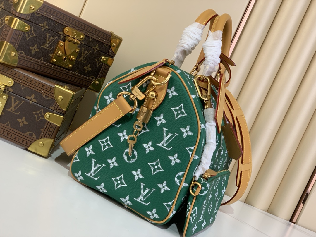 【SPEEDY BANDOULIÈRE30 手袋 】M14077绿色(全皮)本款 Speedy Band