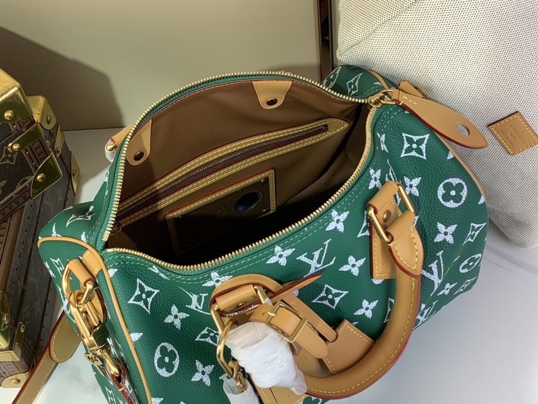 【SPEEDY BANDOULIÈRE30 手袋 】M14077绿色(全皮)本款 Speedy Band