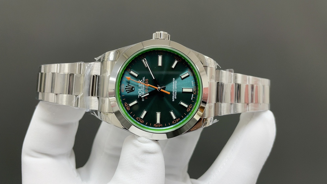 Rolex 劳力士 三码合一 附带NFC感应 116400闪电针 绿玻璃904L