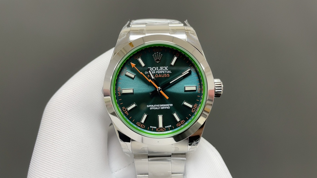 Rolex 劳力士 三码合一 附带NFC感应 116400闪电针 绿玻璃904L