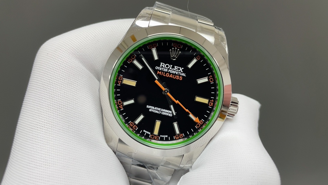 Rolex 劳力士 三码合一 附带NFC感应 116400闪电针 绿玻璃904L