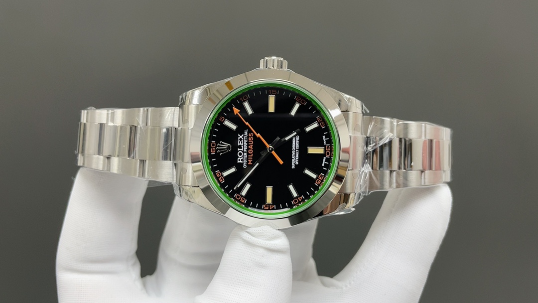 Rolex 劳力士 三码合一 附带NFC感应 116400闪电针 绿玻璃904L
