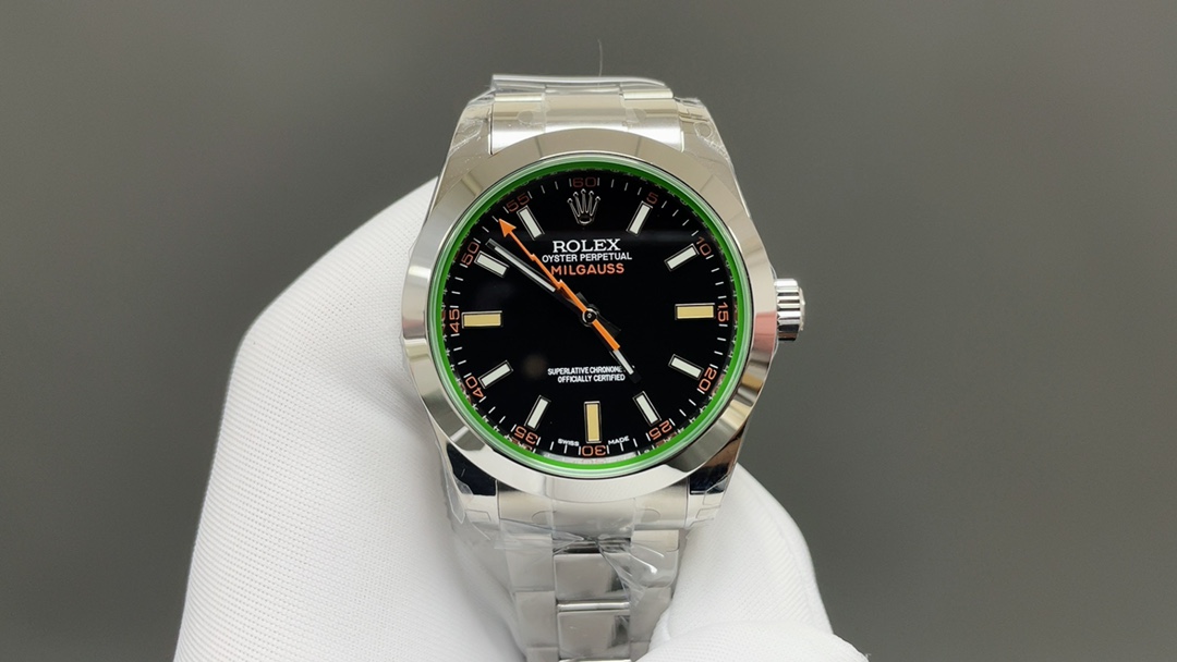 Rolex 劳力士 三码合一 附带NFC感应 116400闪电针 绿玻璃904L
