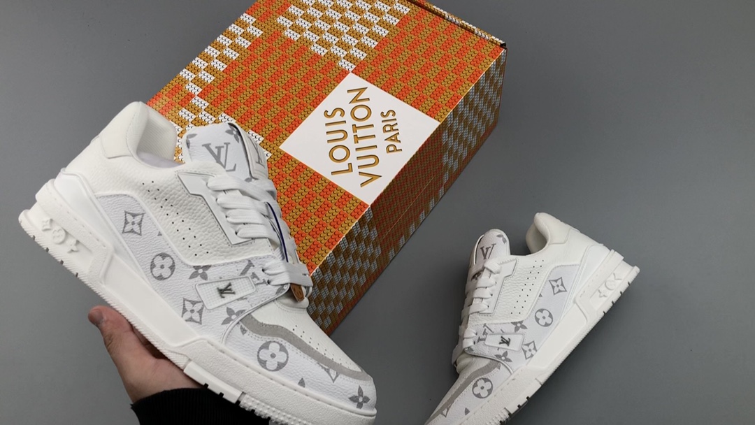 Louis Vuitton Trainer 2.0 White Sneakers Low Top Casual Shoes
