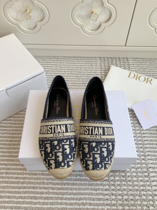 Dior Granville Espadrille Flat Mules, 3D Embroidery, Comfortable & Chic 1 Dior Granville Espadrille Flat Mules, 3D Embroidery, Comfortable & Chic