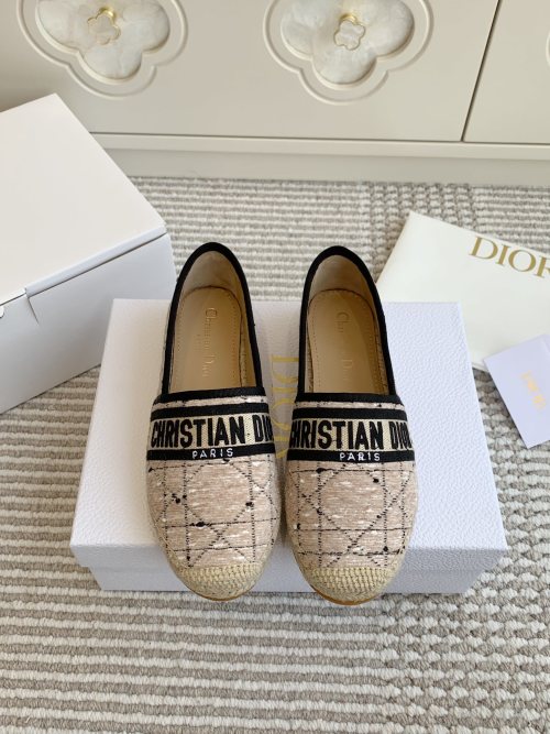 Dior Granville Espadrille Flats, 3D Embroidery, Comfortable Slip-On Shoes 1 Dior Granville Espadrille Flats, 3D Embroidery, Comfortable Slip-On Shoes